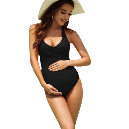 Wholesale Maternity Swimsuit One-Piece Solid Color Swimwear