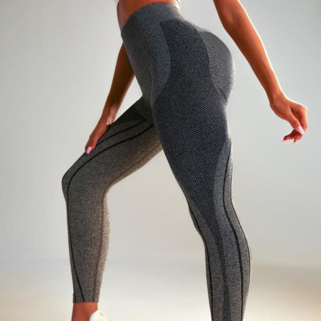 Nahtlose Sport-Fitness-Lauf-Yogahose für Damen mit hoher Taille