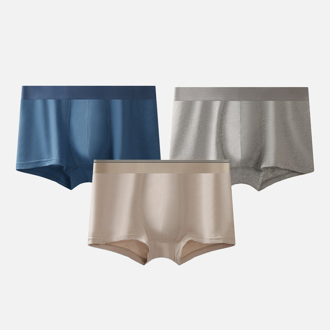 Wholesale Men's Cotton Underwear Stretch Mid Waist Boxer