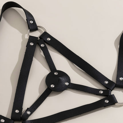 Wholesale Ladies Crossover Pu Ring Geometric Body Bikini Chain