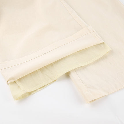 Wholesale Women's Solid Color Cotton Shirt Vest Trousers Three-piece Set