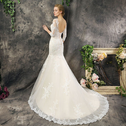 Wholesale Bridal Trailing Princess Light Mermaid Wedding Dress