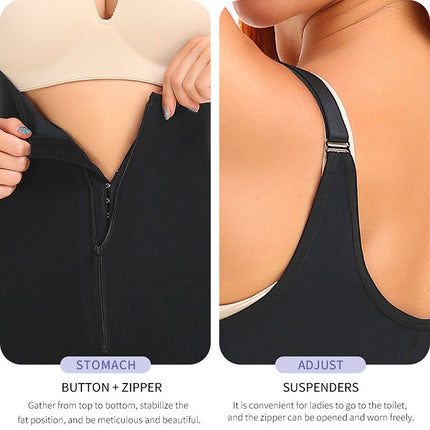 Wholesale Ladies Open File Design Front Center Zipper Inner Breast Shapewear