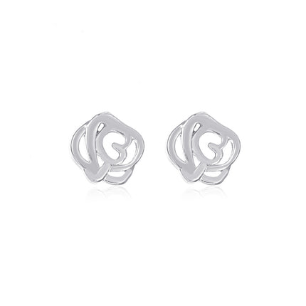 Hollow Flower Stud Earrings Metal Flower Earrings Fashion Earrings
