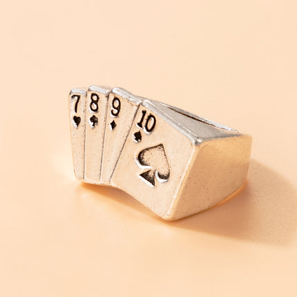 Wholesale Personality Vintage Spades Poker Single Ring