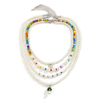 Pilz-Schmetterlings-Perlen-Buchstaben-Halskette