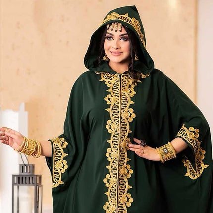 Wholesale Arabian Women's Plus Size Hooded Burqa Dress