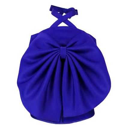 Women's Cross Halter Strap Tube Top Bow Knot Backless Shirt Top