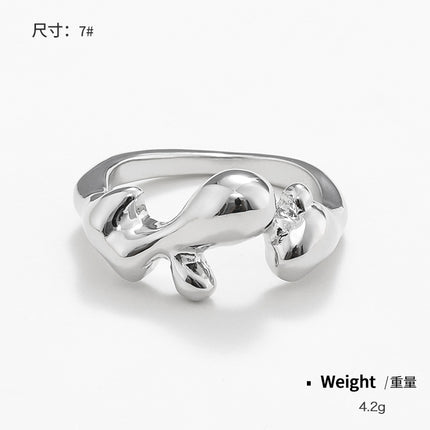 Wholesale Fashion Irregular Metal Statement Ring Chop Ring