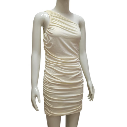 Wholesale Ladies Cross Shoulder Pleated Dress Cover Hip Dress