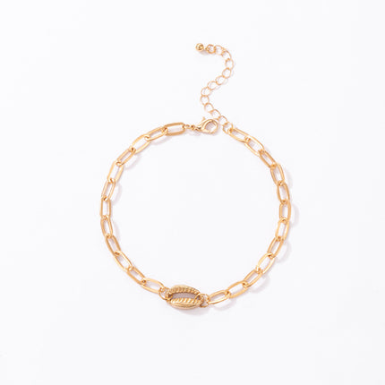Buckle Chain Metal Shell Single Layer Anklet