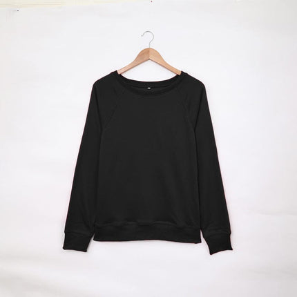Women's Solid Color Pullover Top Long Sleeve Casual Hoodie