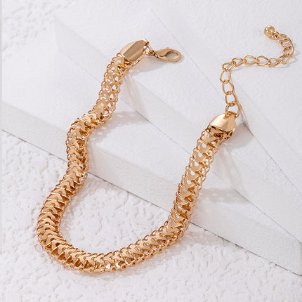Fishtail Chain Hollow Single Anklet