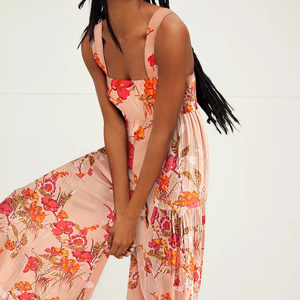 Wholesale Women's Summer Fashion Floral Suspender Jumpsuit