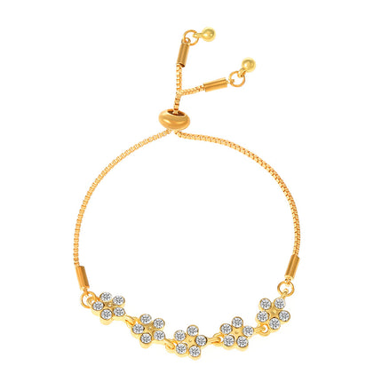 Rhinestone Heart Bracelet Fashion Rose Gold Octagram Bracelet