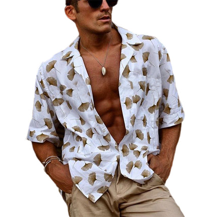 Wholesale Men's Summer Plus Size Fashion Short Sleeve Printed Shirt
