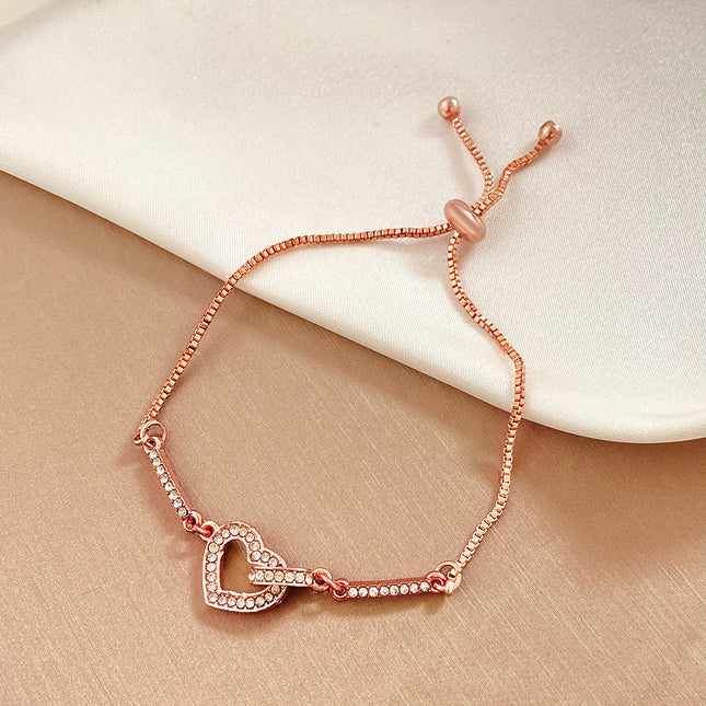 Wholesale Rhinestone Ring Heart Bracelet Fashion Pearl Bracelet
