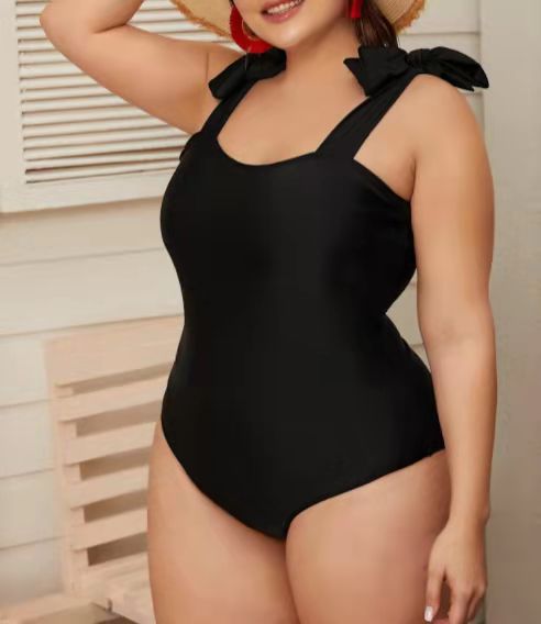 Bikini-Badeanzug mit Schleife für Damen in Übergröße