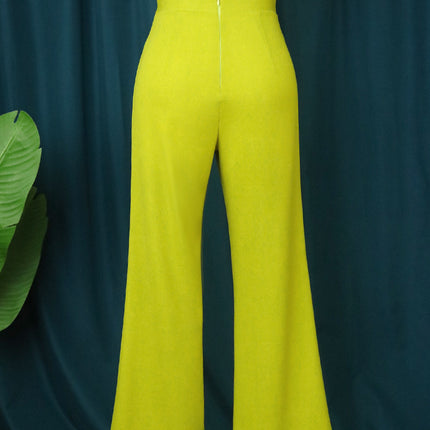 Wholesale Fall Casual Asymmetric Waist Ladies Bootcut Pants