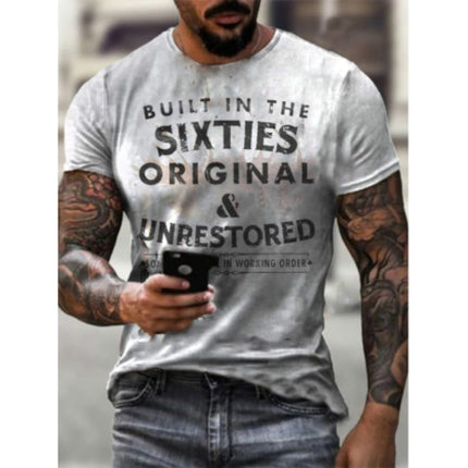 Wholesale Men's Summer Short Sleeve Round Neck Loose Printed T-Shirt