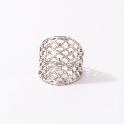 Wholesale Fashion Braided Cutout Alloy Geometric Single Ring