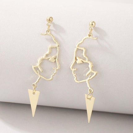 Personalized Face Hollow Ladies Simple Earrings