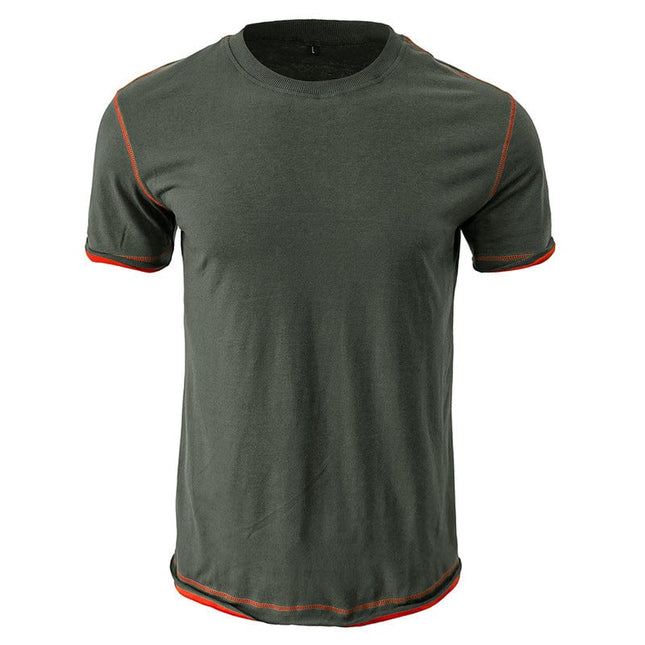 Wholesale Men's Summer Short Sleeve T-Shirt Top Round Neck