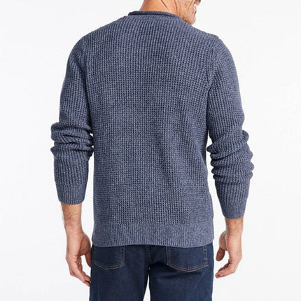 Wholesale Men's Fall Winter Pullover Thick Round Neck Long Sleeve Sweater