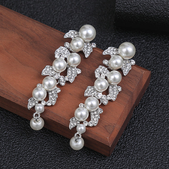 Wholesale Fashion Vintage Earrings Pair of Pearl Fashion Bridal Earrings