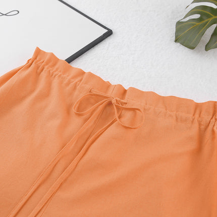 Wholesale Women's Casual Fashion Cotton Trousers Vest Two-piece Set