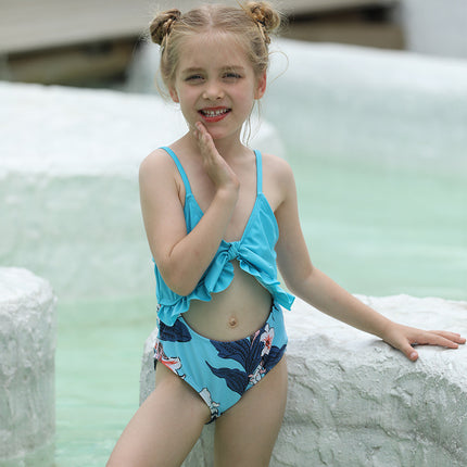 Wholesale Kids One Piece Swimsuit Girls Sling Backless Swimsuit