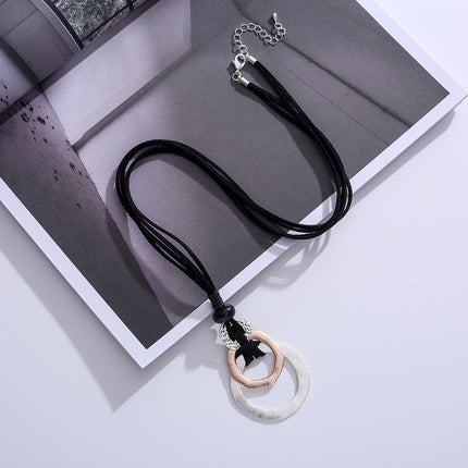 Mehrschichtige Mode Retro vielseitige personalisierte lange Halskette