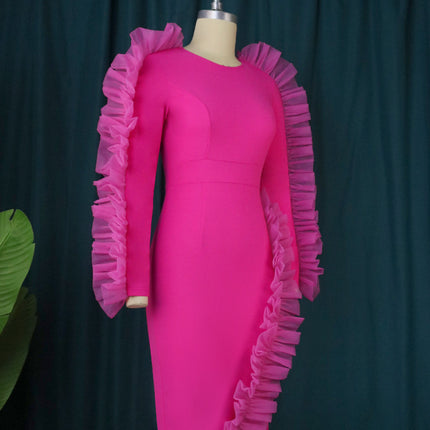 Wholesale Women's Mesh Panel Bodycon Mini One Step Dress