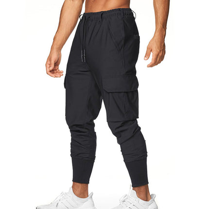 Pantalones de secado rápido casuales de gran tamaño para deportes de primavera y otoño para hombres