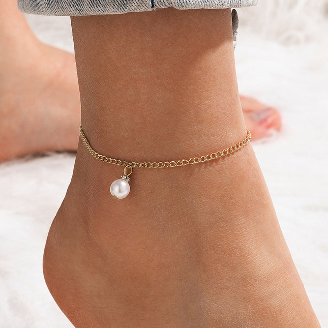 Simple Pearl Fashion Personality Pearl Anklet