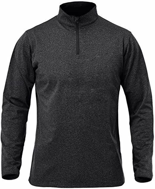 Wholesale Men's Long Sleeve Quick Dry Sports Half Zipper T-Shirt