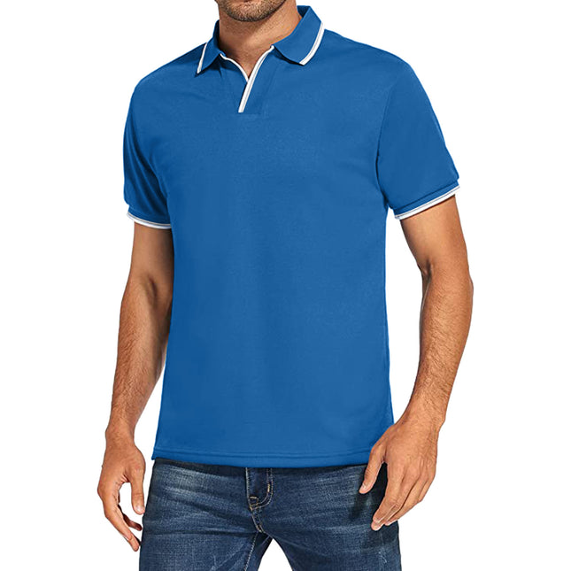 Wholesale Men's Casual Short Sleeve Solid Color Sports Polo Shirt