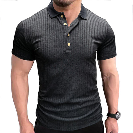 Wholesale Men's Summer Sports Collar T-Shirt Fitness Polo Shirt Tops