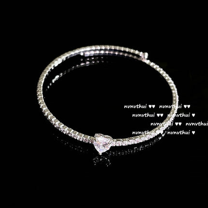 Wholesale 18K Gold Plated Heart Zircon Star Bracelet