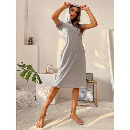 Wholesale Ladies Nightdress Hooded Spring and Autumn Nightdress