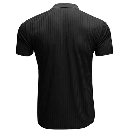 Camiseta de cuello deportivo de verano Camiseta de polo de fitness para hombre Tops