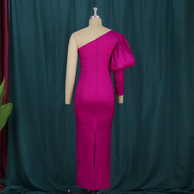 Einstufiges Kleid mit V-Ausschnitt in Farbblock-Optik für Damen