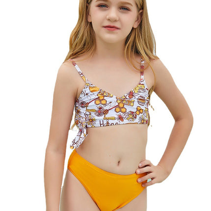 Wholesale Girls Bikini Print Backless One Piece Swimsuit
