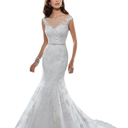 Wholesale Bridal Lace Suspender Waisted Mermaid Wedding Dress
