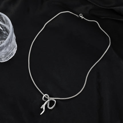 Winding Snake Statement Necklace Pendant Snake Chain