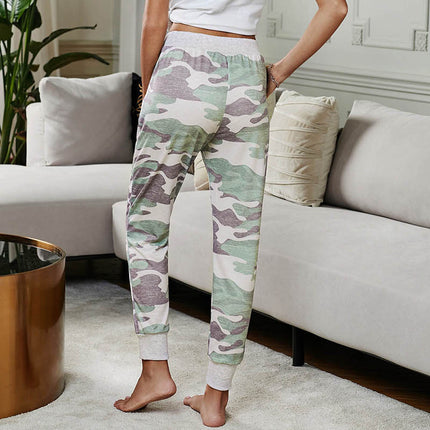 Wholesale Women's Summer Casual Print High Waist Tether Cropped Jogger