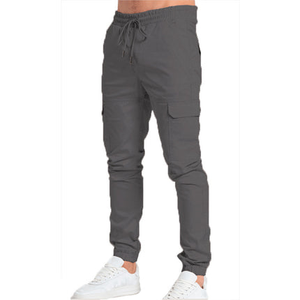 Wholesale Men's Casual Slim Fit Pants Casual Solid Color Trousers