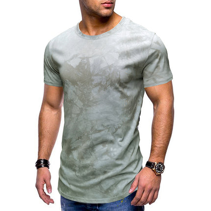 Wholesale Men's Tie Dye Short Sleeve Summer Round Neck T-Shirt