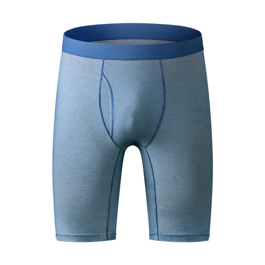 Wholesale Men's Sports Running Plus Size Long Loose Breathable Boxer Underwear