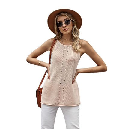 Wholesale Women's Round Neck Knit Sunshine Cotton Strap Vest